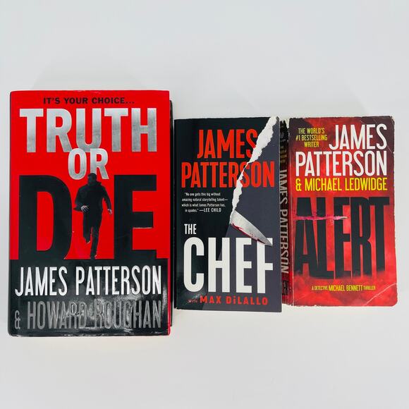 Alert, The Chef and Truth or Die, three books / novels by James Patterson - GUC - Picture 1 of 12